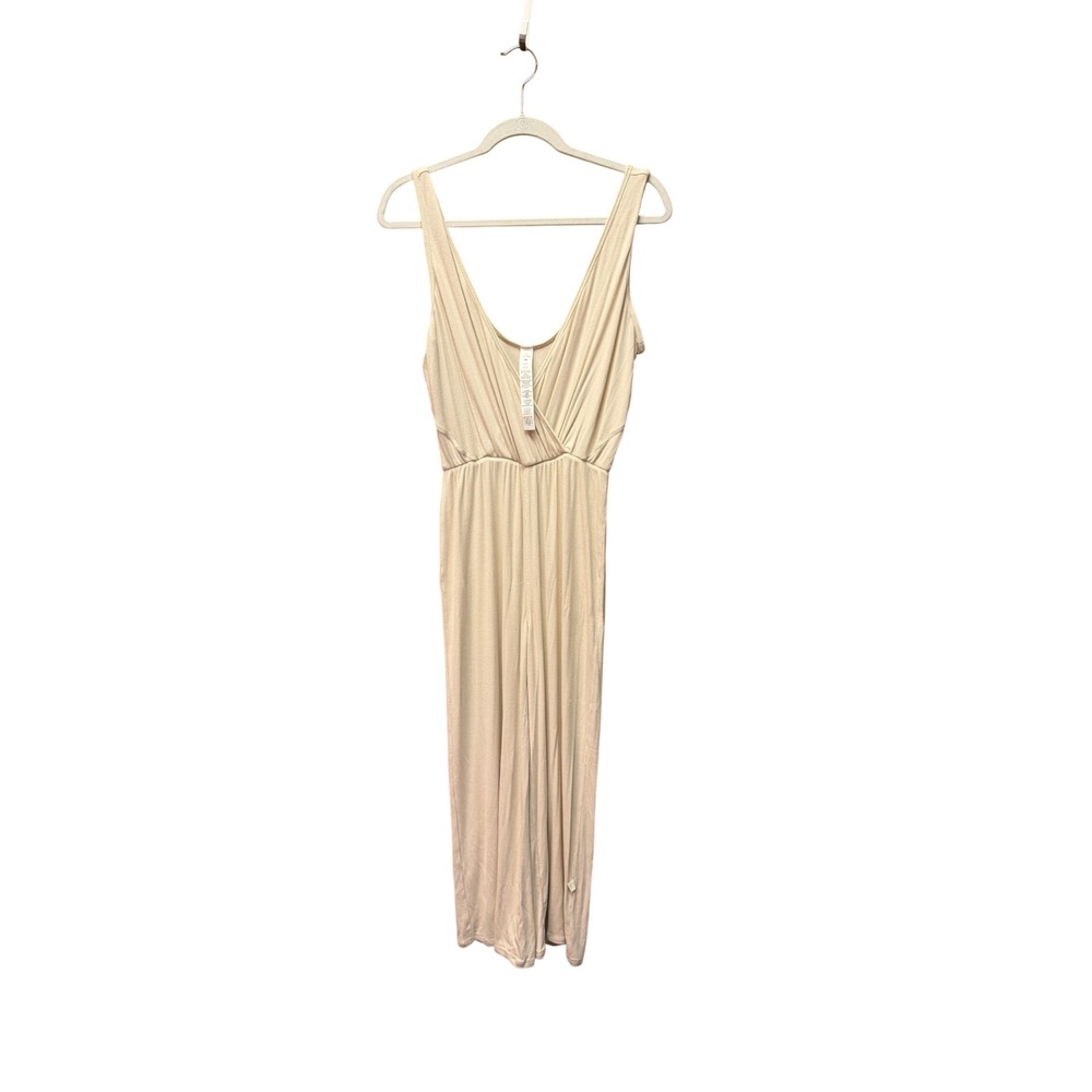 Lululemon Cropped Wide-Leg Ribbed Jumpsuit Natural Size 6